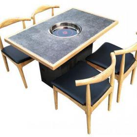 西安大理石無煙火鍋桌生產廠家